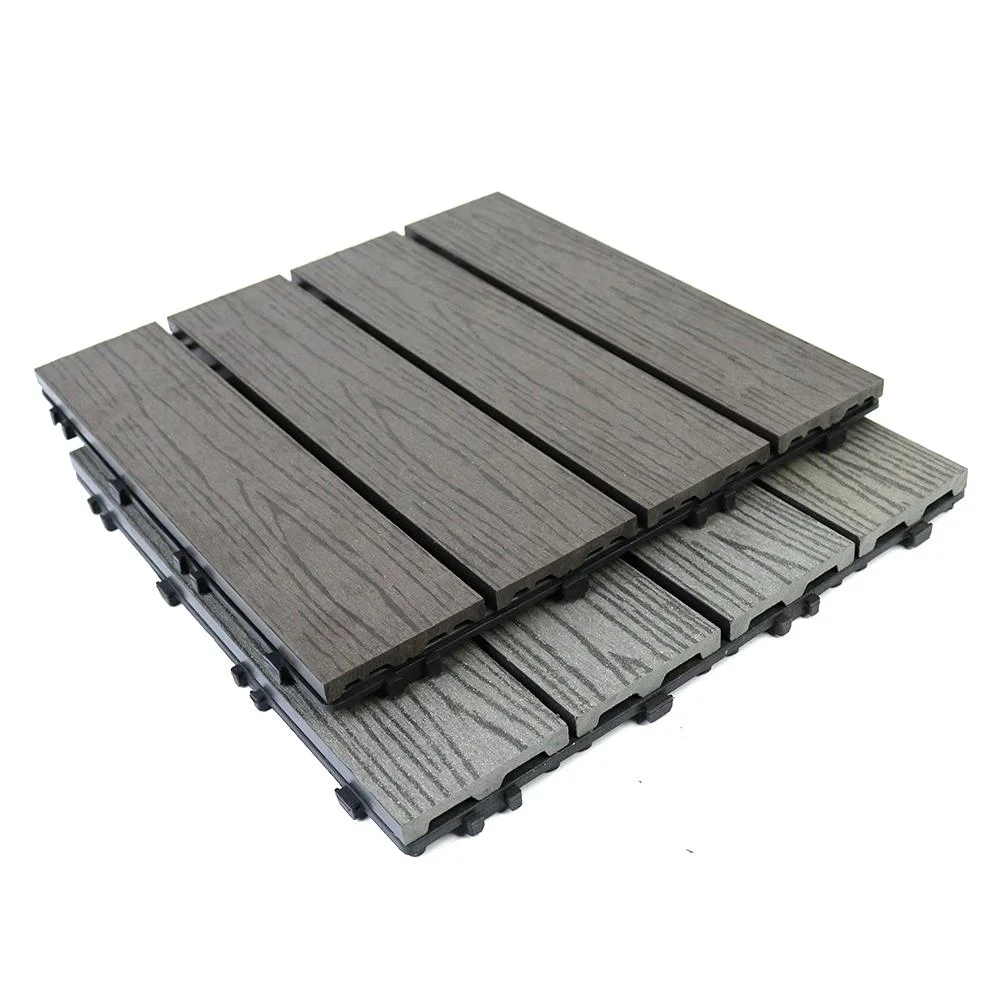 Hollow or Solid Outdoor Deck Garden WPC DIY Decking Tile