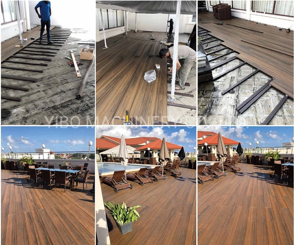 Antiseptic Wood Plastic Composite Outdoor WPC Modern Engineered Wood Decking Floors 3D Interlock DIY Deck Flooring Tiles Antiseptic Wood Plastic Composite