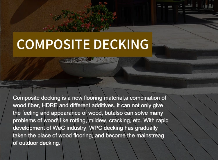 Weather Resistant Easy Install WPC Hollow Exterior Composite Wood Decking