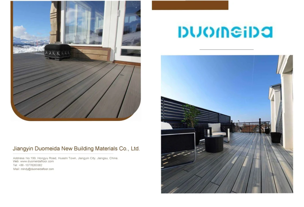 Solid 3D Grain WPC Wood Plastic Composite Decking