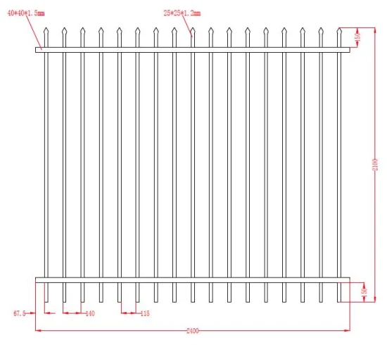  Balkon- und Treppenzaun aus pulverbeschichtetem Aluminium, Handlauf.  Geländer für Satey und Docrative